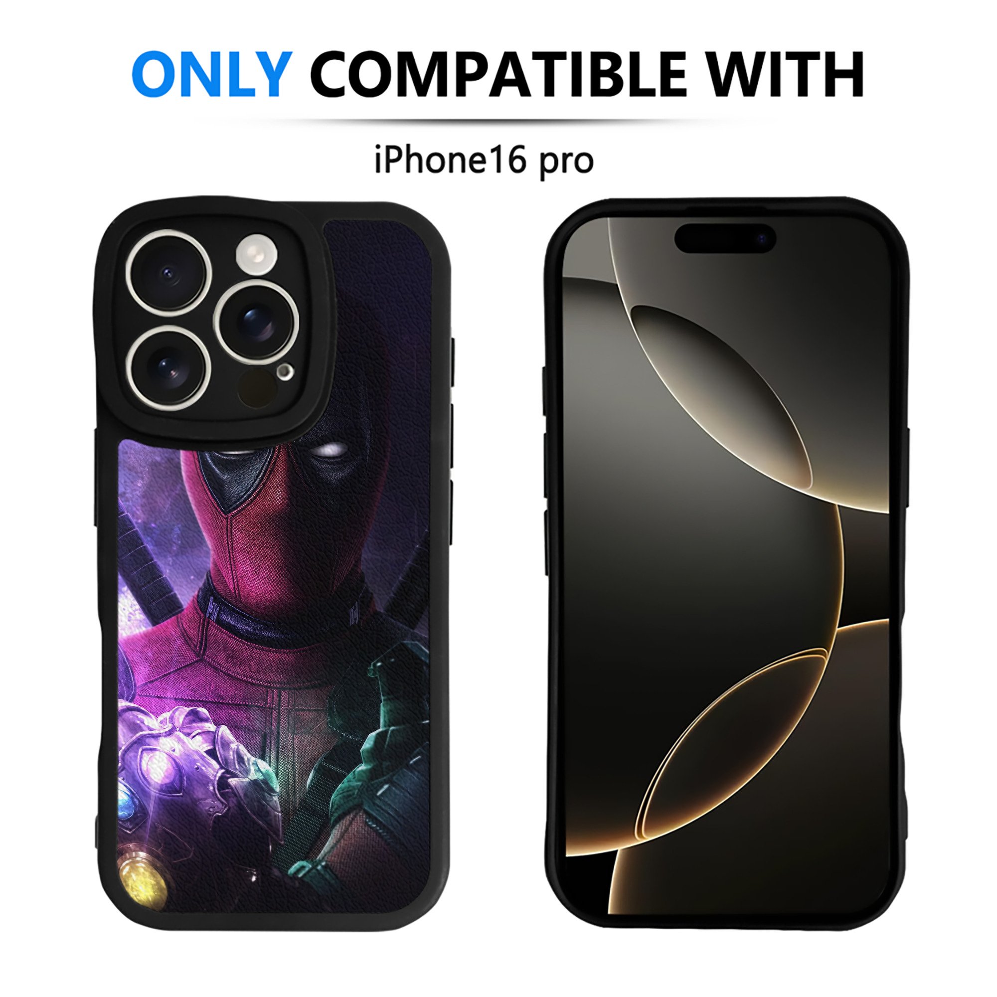 （画像用） Deadpool デッドプール 【iPhone 16シリーズ対応】シリコンスマホケース（レザー調） 材質：シリコン